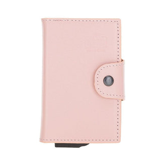 Wade Detachable Mini Wallet – Full‑Grain Leather, RFID Blocking, Pink - BlackBrook Case