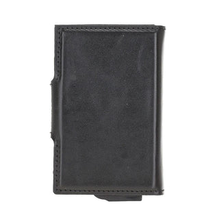 Wade Detachable Mini Wallet – Full‑Grain Leather, RFID Blocking, Rustic Black - BlackBrook Case