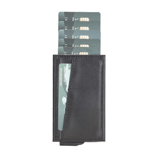 Wade Detachable Mini Wallet – Full‑Grain Leather, RFID Blocking, Rustic Black - BlackBrook Case