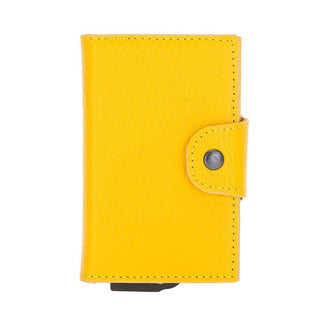 Wade Detachable Mini Wallet – Full‑Grain Leather, RFID Blocking, Yellow - BlackBrook Case