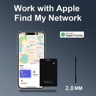 Locate your wallet on a map with the Apple Find My network.