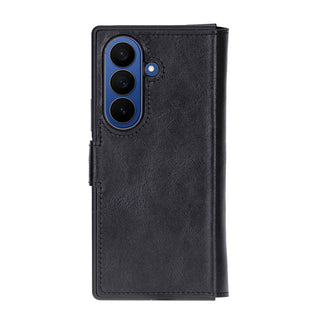 Wally Leather Samsung Galaxy Z Fold7 Folio Case, Rustic Black - BlackBrook Case