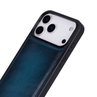 York Leather iPhone 17 Pro MagSafe Case, Blue - BlackBrook Case
