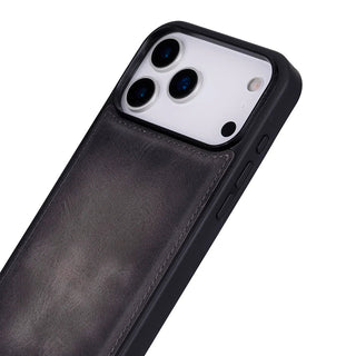York Leather iPhone 17 Pro MagSafe Case, Gray - BlackBrook Case