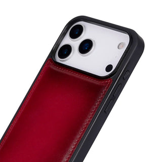 York Leather iPhone 17 Pro MagSafe Case, Red - BlackBrook Case
