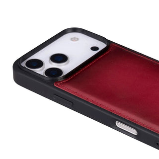 York Leather iPhone 17 Pro MagSafe Case, Red - BlackBrook Case