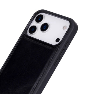 York Leather iPhone 17 Pro MagSafe Case, Rustic Black - BlackBrook Case