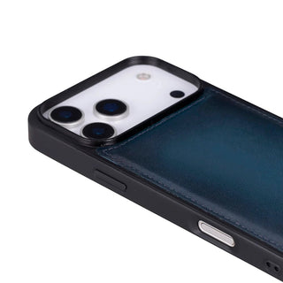 York Leather iPhone 17 Pro Max MagSafe Case, Blue - BlackBrook Case