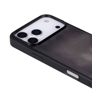 York Leather iPhone 17 Pro Max MagSafe Case, Gray - BlackBrook Case