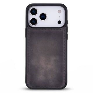 York Leather iPhone 17 Pro Max MagSafe Case, Gray - BlackBrook Case