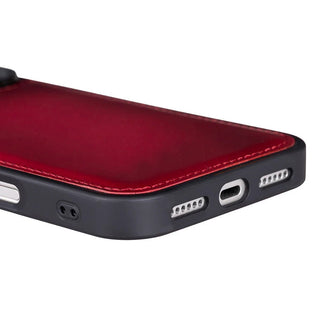 York Leather iPhone 17 Pro Max MagSafe Case, Red - BlackBrook Case