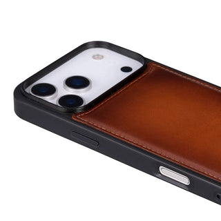York Leather iPhone 17 Pro Max MagSafe Case, Rustic Tan - BlackBrook Case