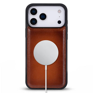 York Leather iPhone 17 Pro Max MagSafe Case, Rustic Tan - BlackBrook Case