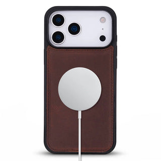 York Leather iPhone 17 Pro Max MagSafe Case, Saddle Brown - BlackBrook Case
