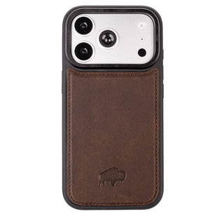 York Leather iPhone 18 Pro Max MagSafe Case, Distressed Coffee - BlackBrook Case