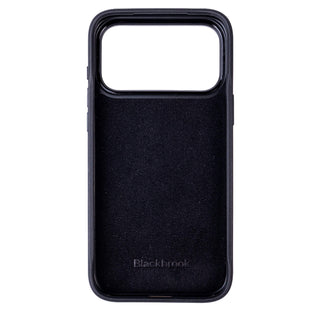 York Leather iPhone 18 Pro Max MagSafe Case, Pebble Black - BlackBrook Case