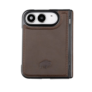 York Leather MagSafe Snap-On Case for iPhone Duo, Distressed Coffee - BlackBrook Case