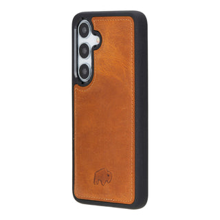 York Leather Snap-On Case - Galaxy S24, Golden Brown - BlackBrook Case