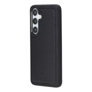 York Leather Snap-On Case - Galaxy S24, Pebble Black - BlackBrook Case