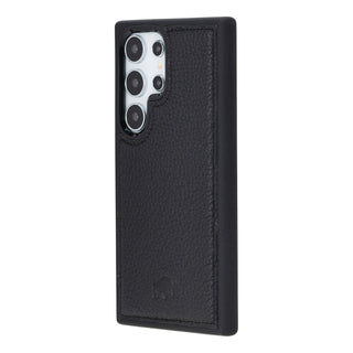 York Leather Snap - On Case - Galaxy S24 Ultra, Pebble Black - BlackBrook Case