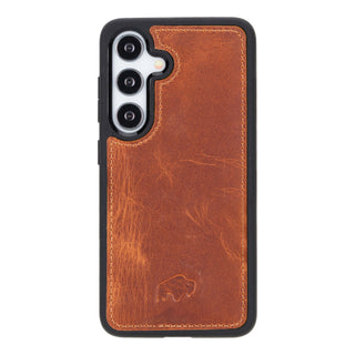 York Leather Snap-On Case – Galaxy S25 Plus, Golden Brown - BlackBrook Case