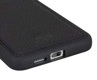 York Leather Snap-On Case – Galaxy S25 Plus, Pebble Black - BlackBrook Case