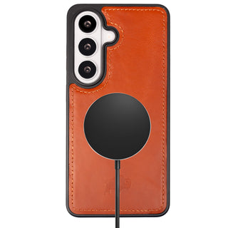 York Leather Snap - On Case – Galaxy S26 Plus, Burnished Tan - BlackBrook Case