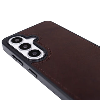 York Leather Snap - On Case – Galaxy S26 Plus, Distressed Coffee - BlackBrook Case