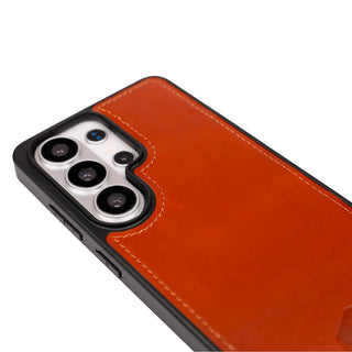 York Leather Snap - On Case – Galaxy S26 Ultra, Burnished Tan - BlackBrook Case