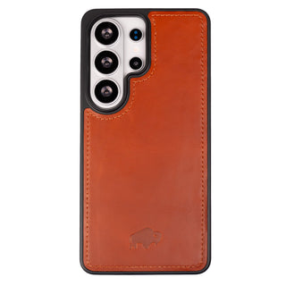 York Leather Snap - On Case – Galaxy S26 Ultra, Burnished Tan - BlackBrook Case