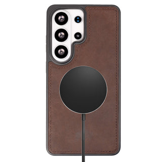 York Leather Snap - On Case – Galaxy S26 Ultra, Distressed Coffee - BlackBrook Case