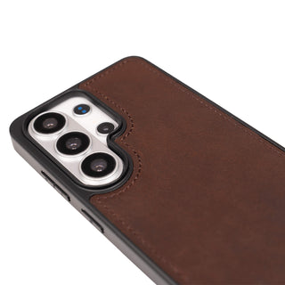York Leather Snap - On Case – Galaxy S26 Ultra, Distressed Coffee - BlackBrook Case
