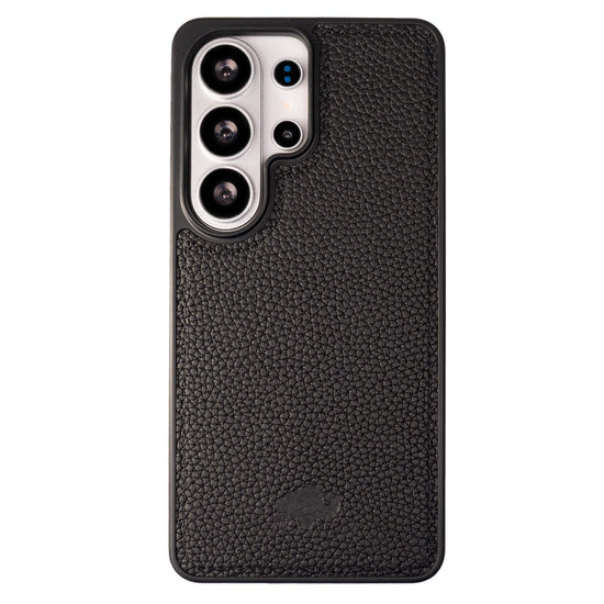 York Leather Snap On Case Samsung S26 Ultra pebble black slim rugged leather protection case for everyday use