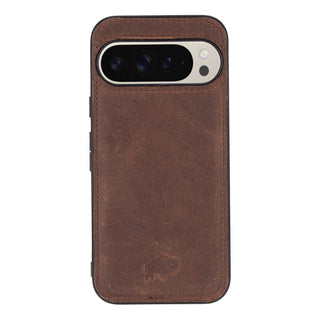 York Leather Snap - On Case – Pixel 10 Pro, Distressed Coffee - BlackBrook Case