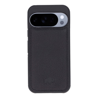 York Leather Snap - On Case – Pixel 10 Pro, Pebble Black - BlackBrook Case
