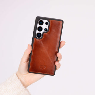 York Leather Snap-On Case – Galaxy S25 Ultra, Burnished Tan