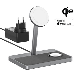 ZIKE 3 - in - 1 Qi2 & MFW Magnetic Wireless Charging Stand - ZikeTech