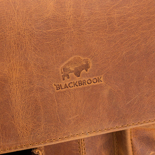 Clayton Satchel & Briefcase 14", Golden Brown BlackBrook Case