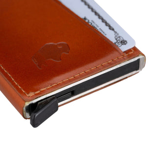 Bond Slim Card Holder Wallet with RFID, Burnished Tan - BlackBrook Case