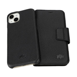 Burkley iPhone 14 Plus Wallet Case, Pebble Black - BlackBrook Case