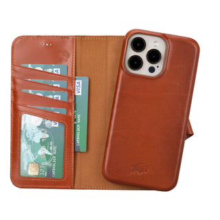 Pro Leather Case - iPhone 15 Pro Max - Sand (MagSafe Compatible)