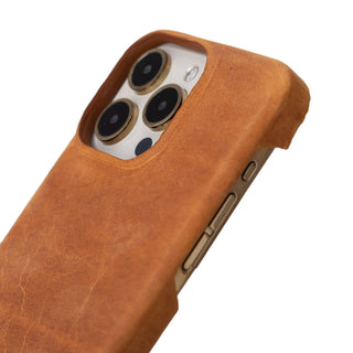 Burkley iPhone 15 Pro MAX Wallet Case, Golden Brown - BlackBrook Case
