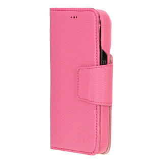 Burkley iPhone 15 PRO Wallet Case, Fuchsia - BlackBrook Case