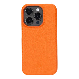 Burkley iPhone 15 PRO Wallet Case, Orange - BlackBrook Case