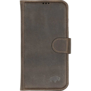 Carson iPhone 14 Plus Wallet Case, Distressed Coffee - BlackBrook Case