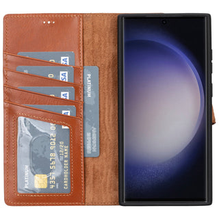 Carson Samsung S23 Ultra Wallet Case, Burnished Tan - BlackBrook Case