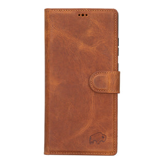 Carson Samsung S23 Ultra Wallet Case, Golden Brown - BlackBrook Case