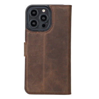 Carter iPhone 15 Pro MAX Wallet Case, Distressed Coffee - BlackBrook Case