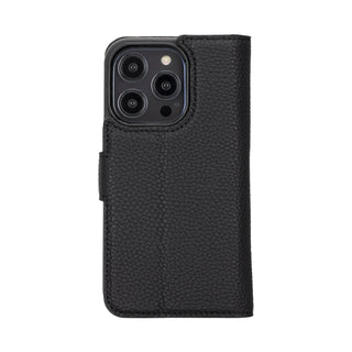 Carter iPhone 15 PRO Wallet Case, Pebble Black - BlackBrook Case