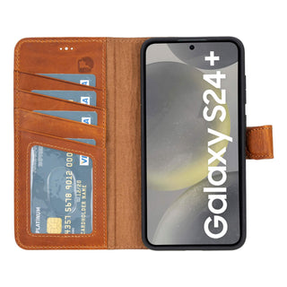 Carter Samsung S24 Plus Wallet Case, Golden Brown - BlackBrook Case